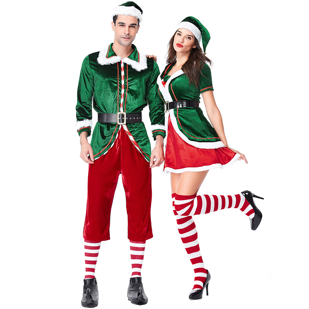 Santa Claus Costume Women Men  - مراجعة Elf Costume Christmas وسعره