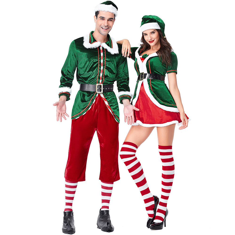 Santa Claus Costume Women Men  - مراجعة Elf Costume Christmas وسعره