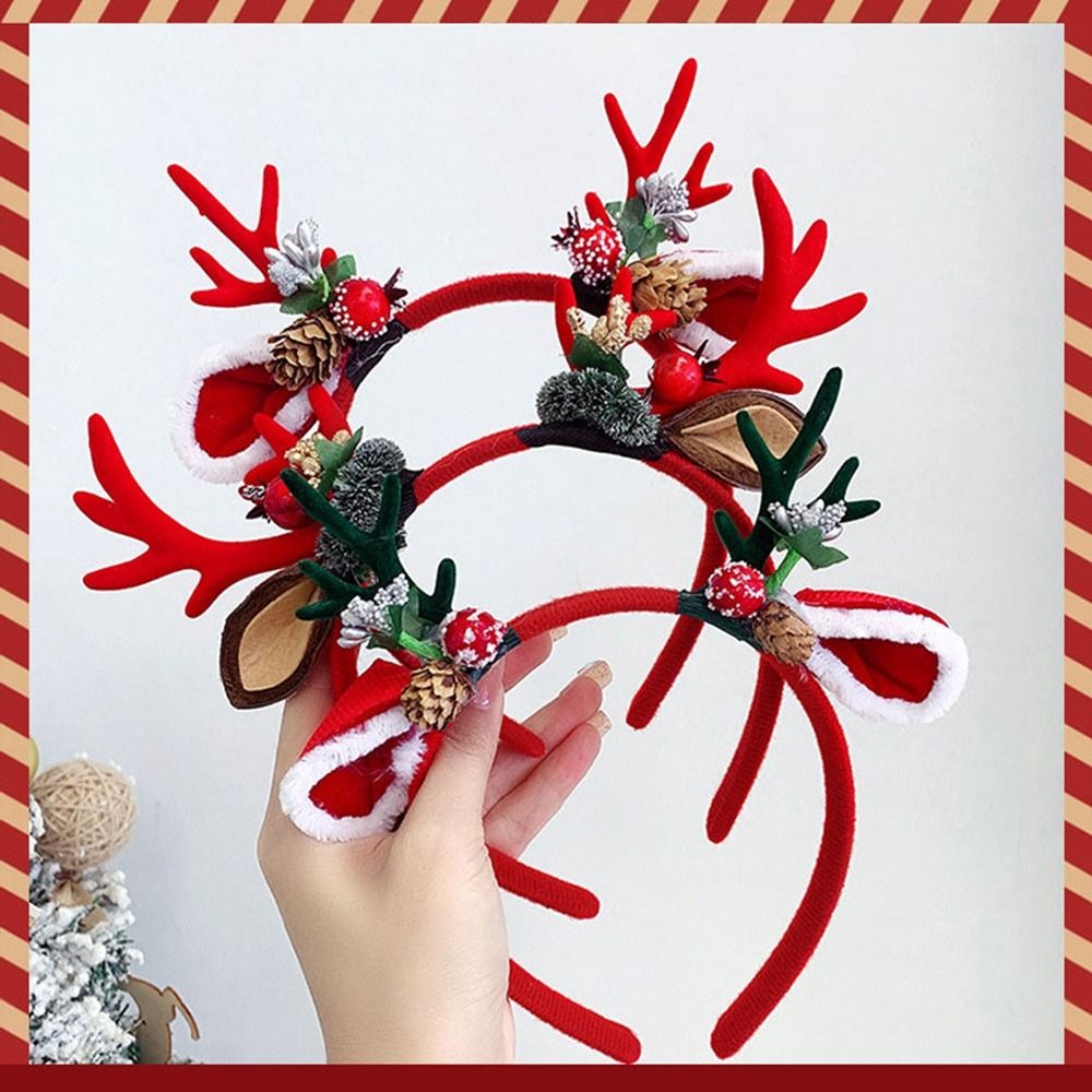 Funny Christmas Decoration Chr - مراجعة Reindeer Antlers Headband وسعره