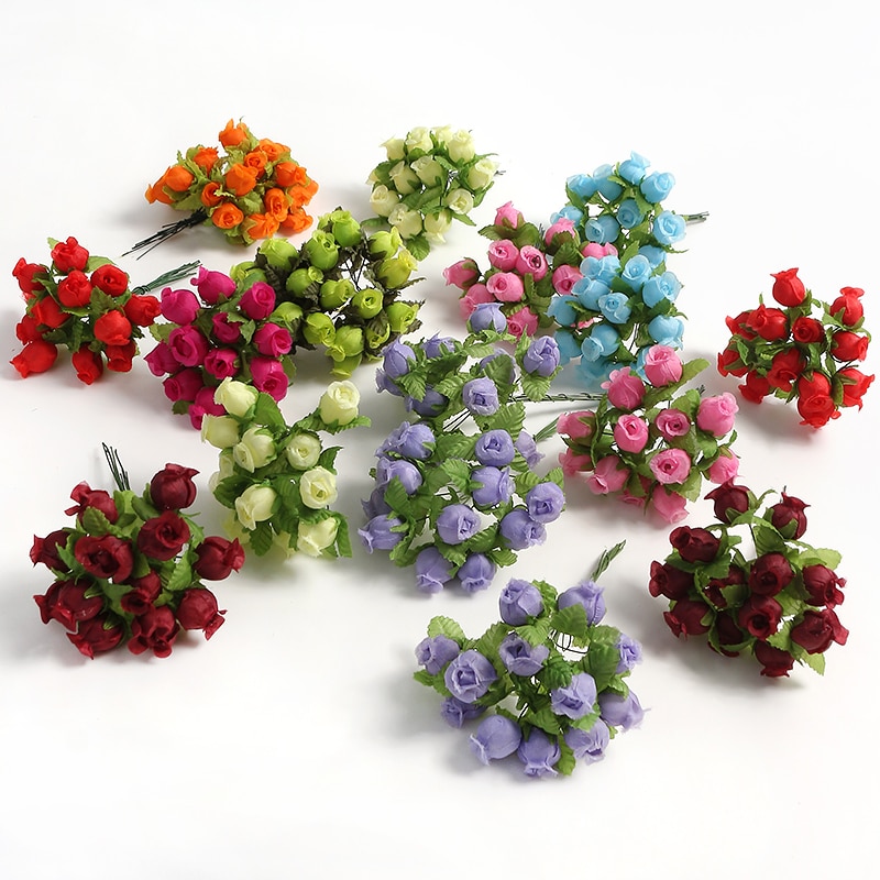 12/36/72/144PCS Rose Artificia - مراجعة Christmas Wreath Fake وسعره