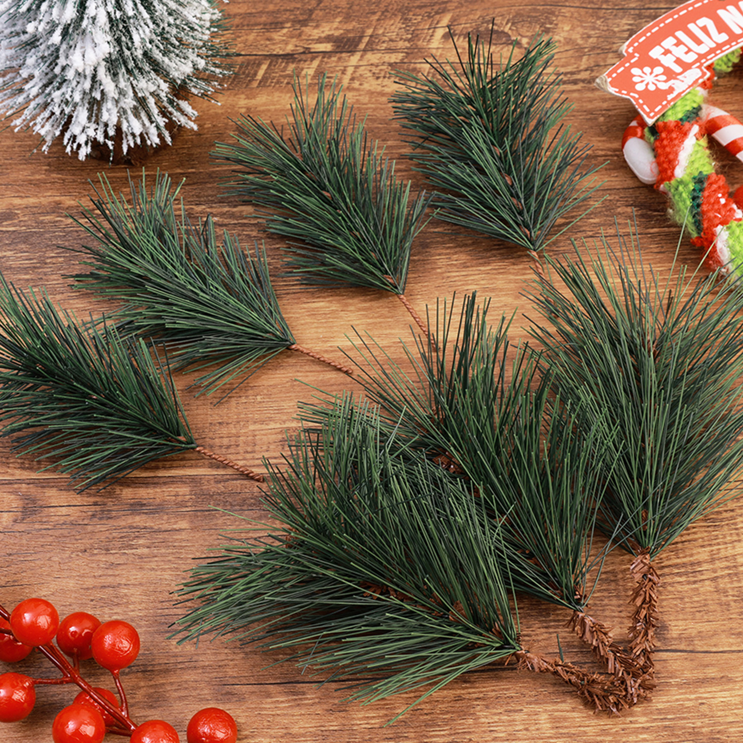 Fake Tree Leaves Branches Arti - مراجعة Christmas Wreath Fake وسعره
