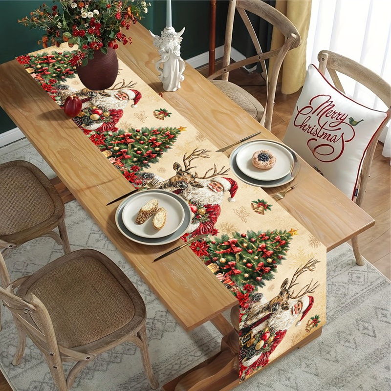 Vintage Christmas Table Runner - مراجعة Christmas Table Runner وسعره