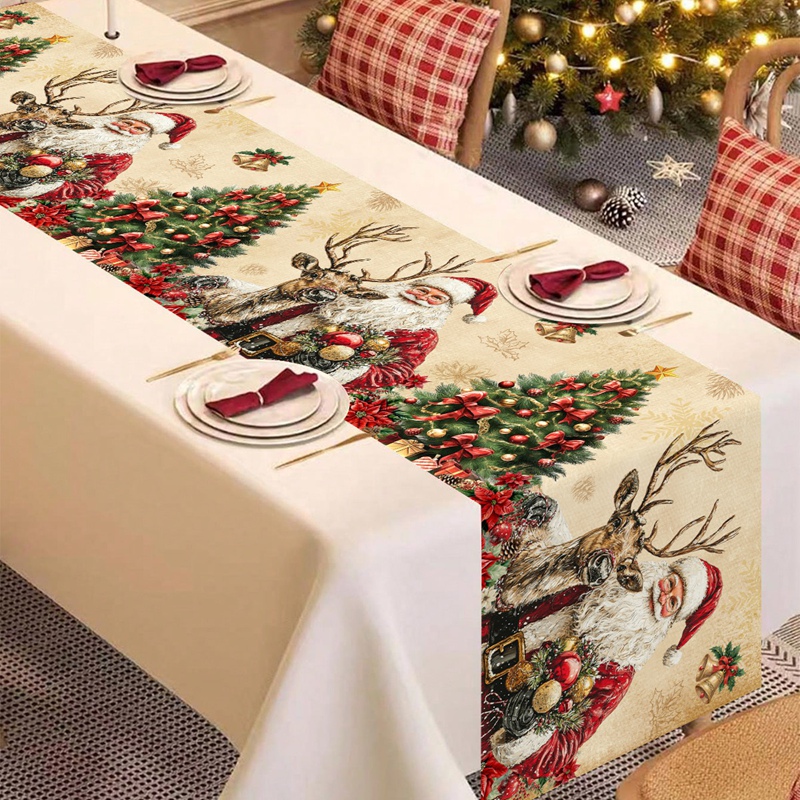 Vintage Christmas Table Runner - مراجعة Christmas Table Runner وسعره