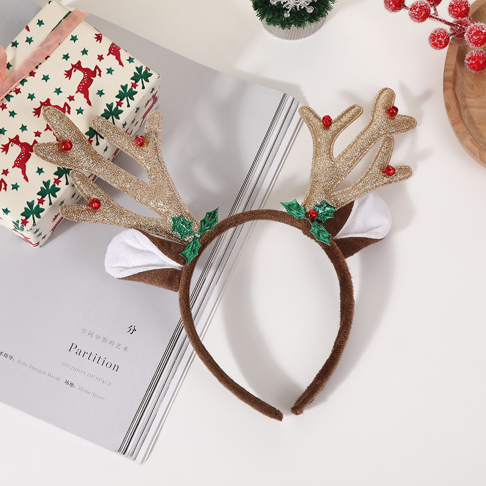 1pcs  Adults Women Girls Deer  - مراجعة Reindeer Antlers Headband وسعره