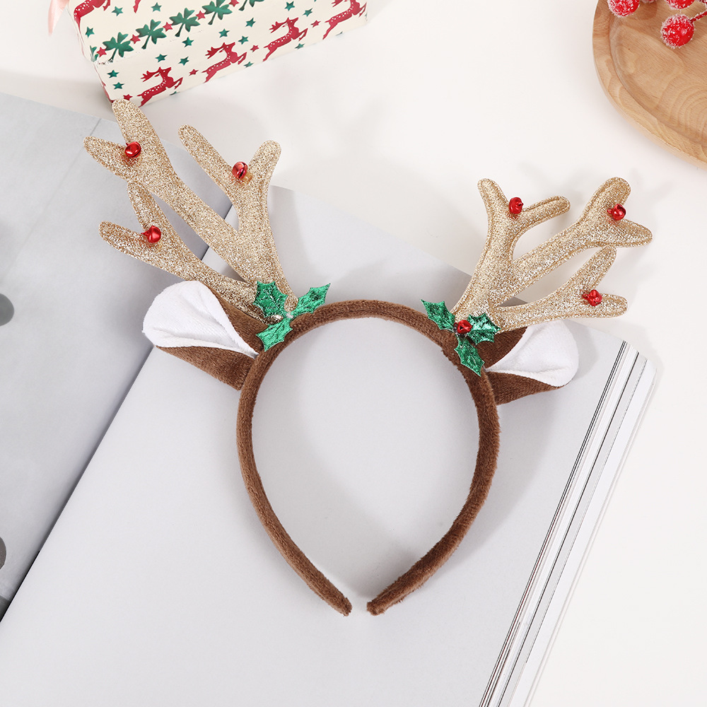 1pcs  Adults Women Girls Deer  - مراجعة Reindeer Antlers Headband وسعره