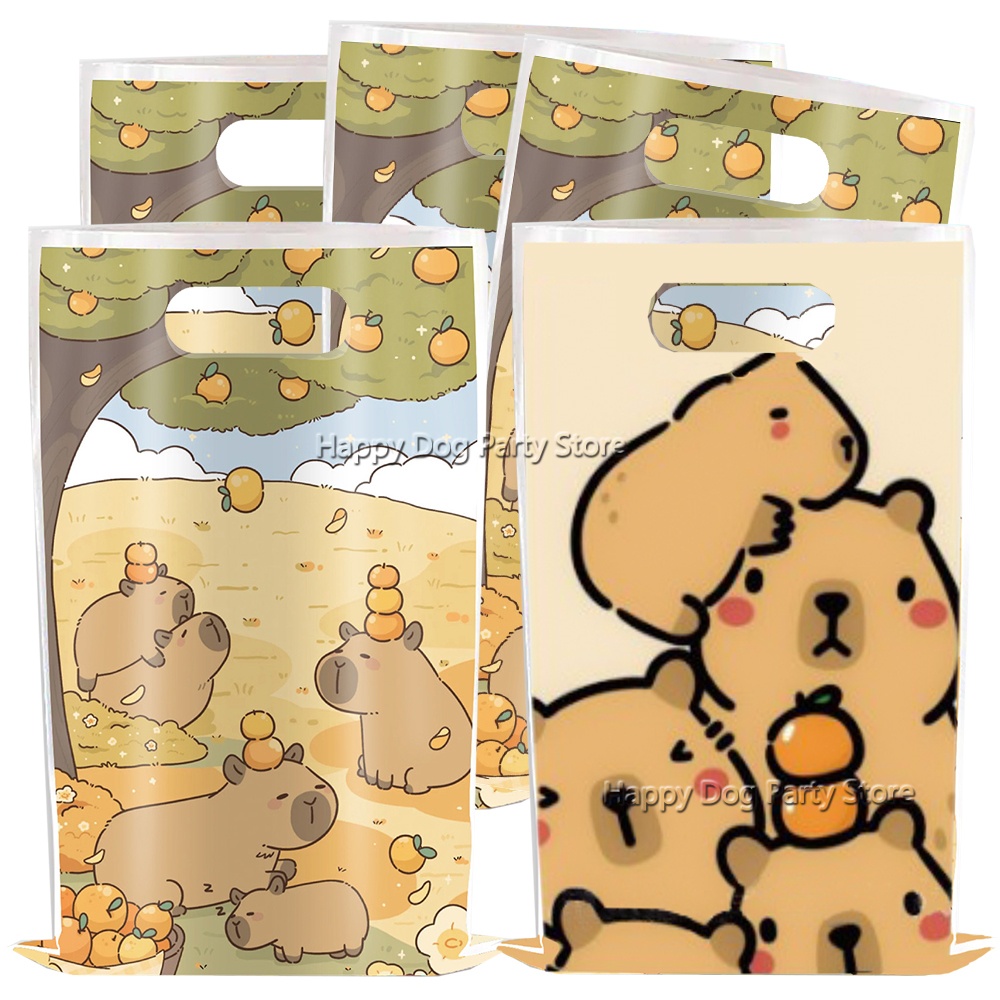 Cartoon Capybara Party Supplie - مراجعة Gift Box Wrap Set وسعره