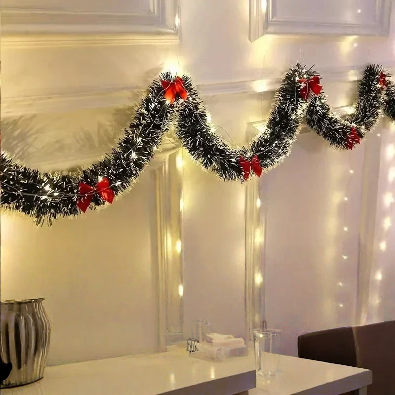 LED Christmas Tinsel Garland A - مراجعة Tinsel Garland Decoration وسعره