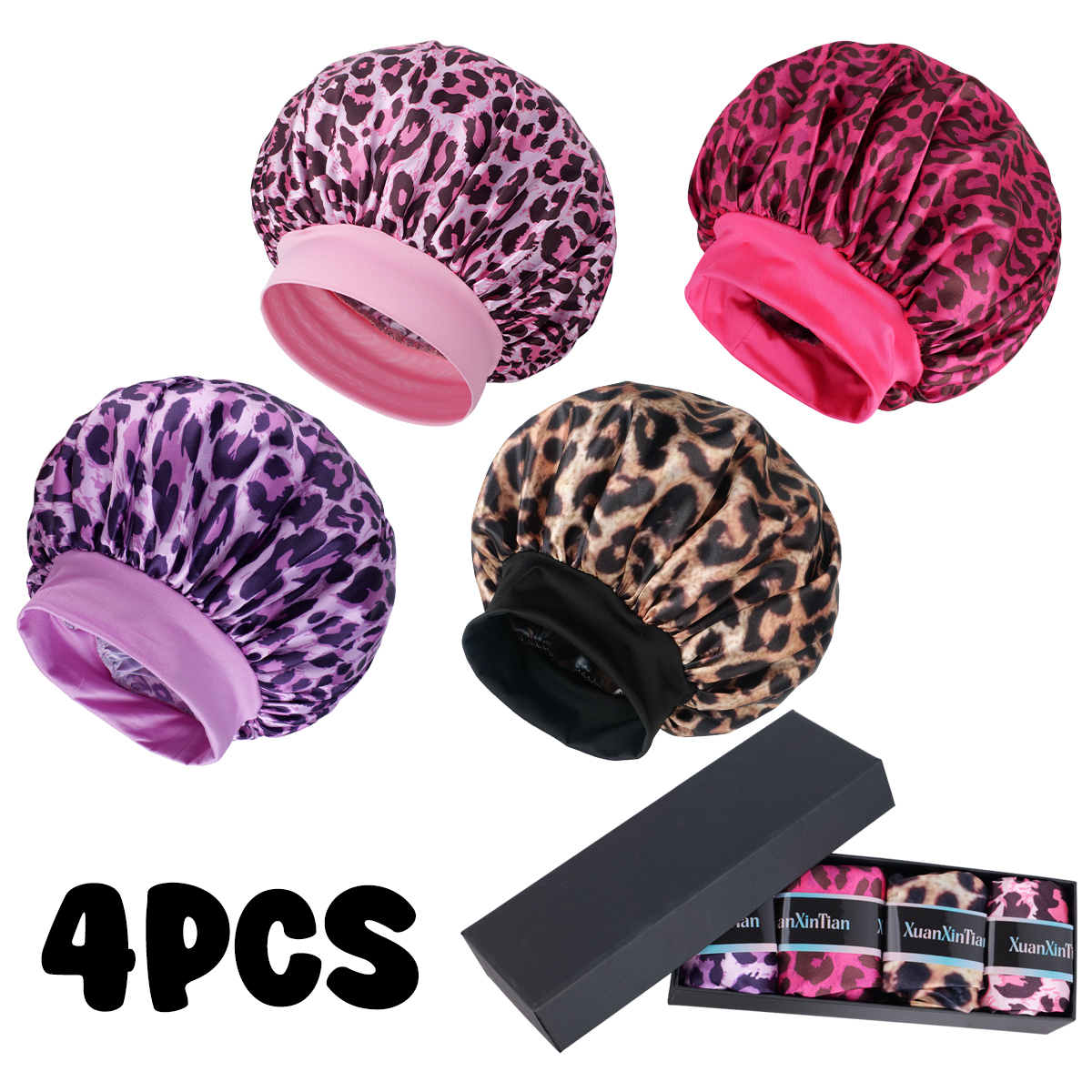4PCS Mystery Hair Bonnet Gift  - مراجعة Gift Box Wrap Set وسعره