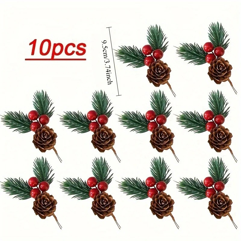 10pcs Set of Artificial Pine C - مراجعة Christmas Tree Artificial وسعره