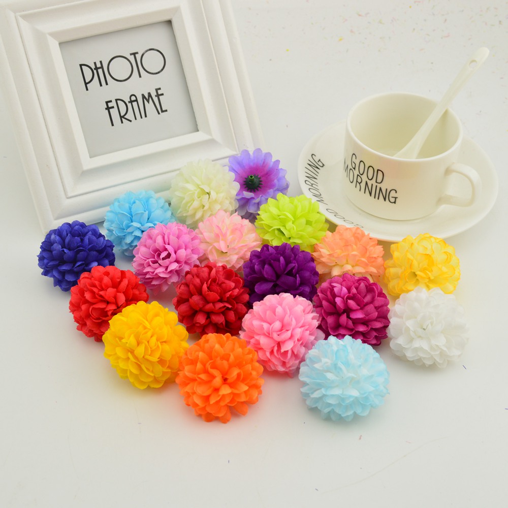 200PCS 5CM Silk Chrysanthemum  - مراجعة Christmas Wreath Fake وسعره