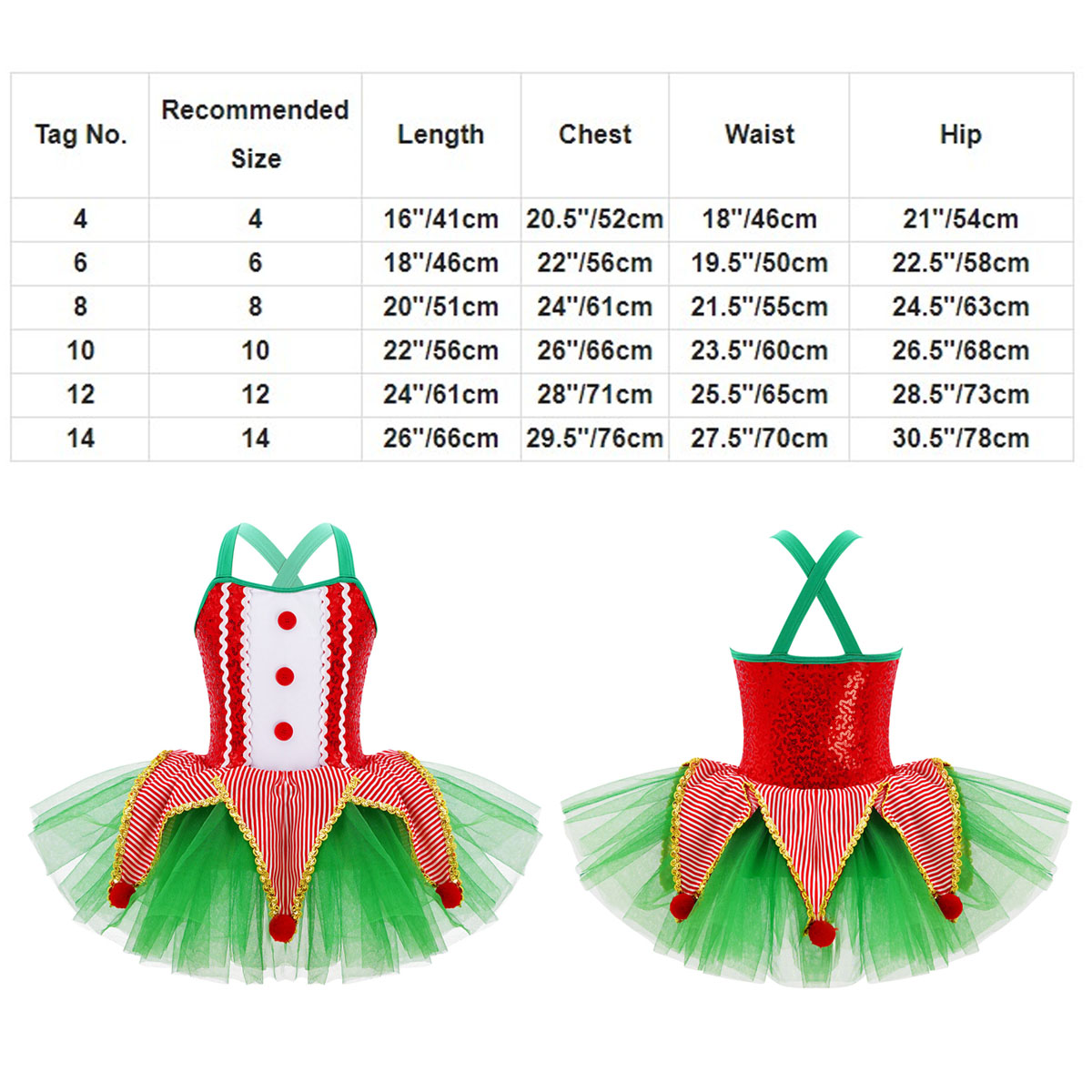 Kids Girls Sleeveless Sequins  - مراجعة Elf Costume Christmas وسعره