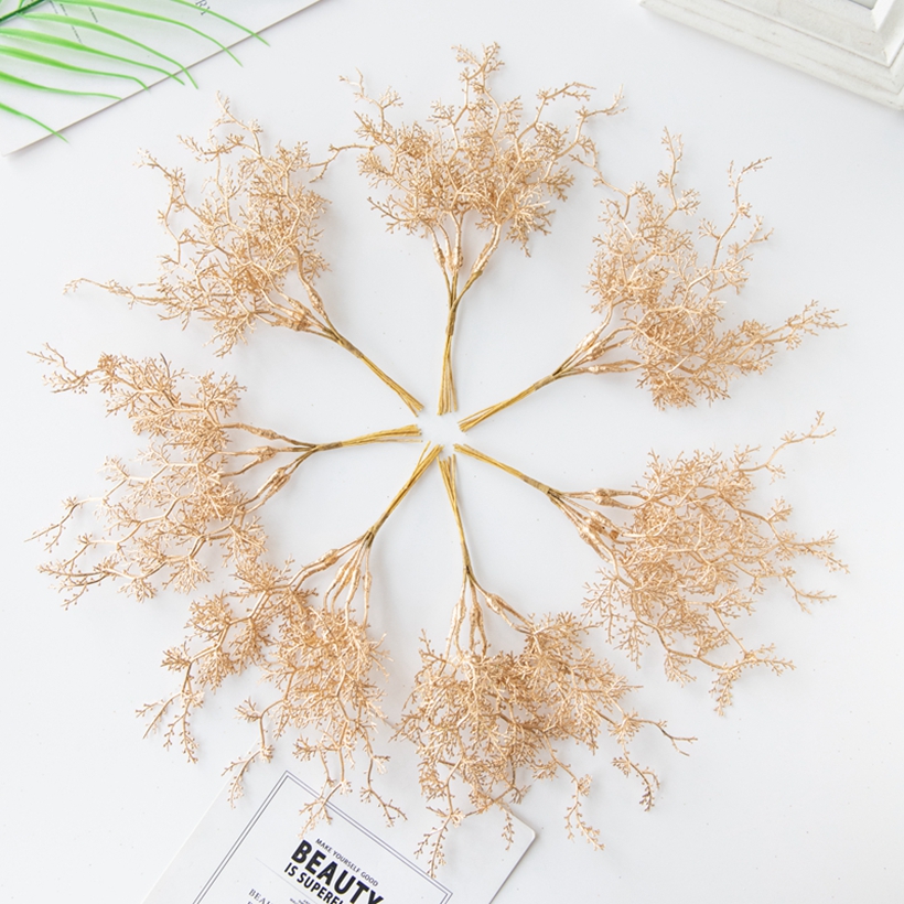 6Pcs/bundle Artificial Plant G - مراجعة Christmas Wreath Fake وسعره