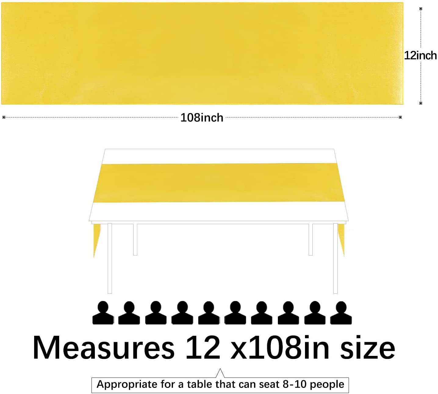 12x108 Inch Satin Wedding Tabl - مراجعة Christmas Table Runner وسعره