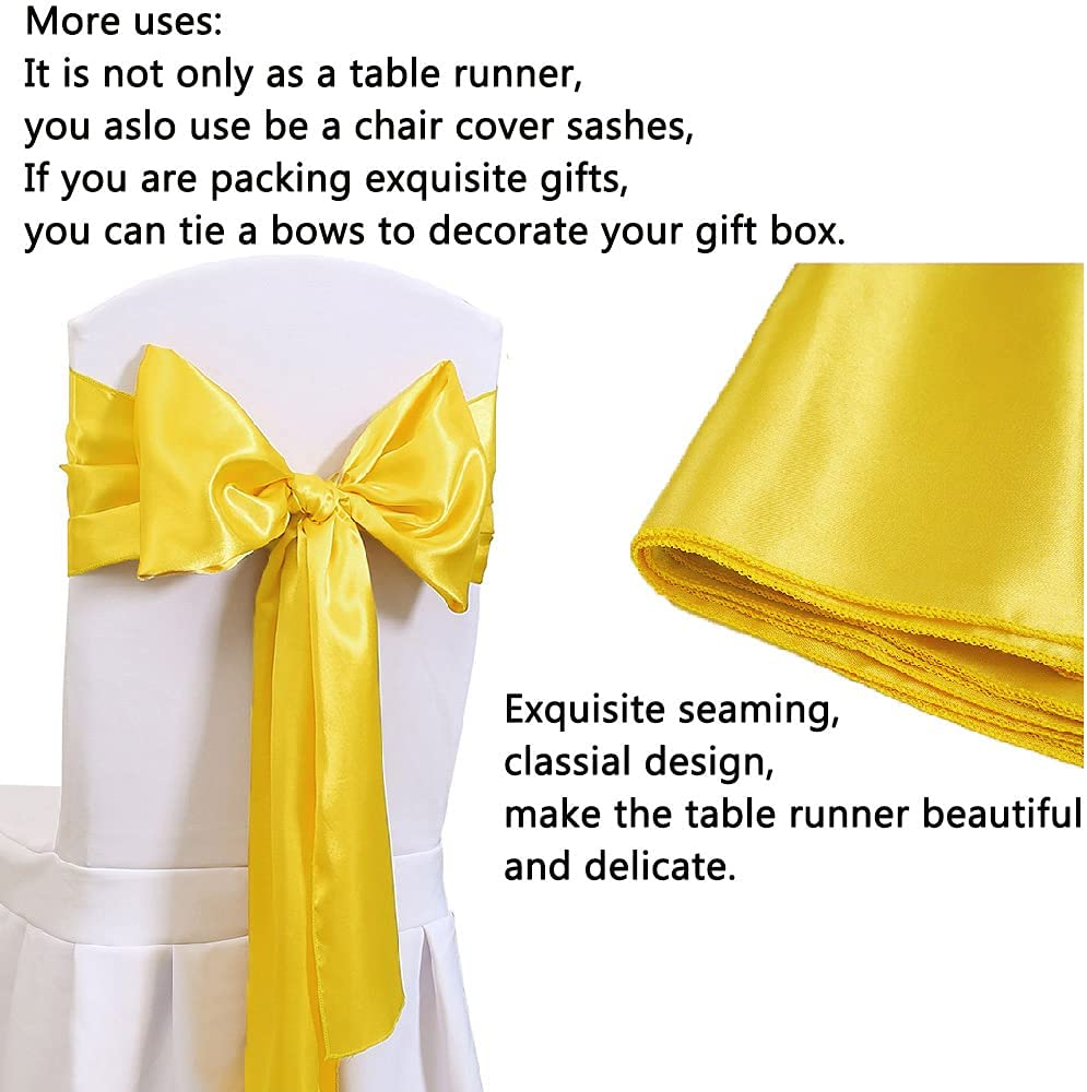 12x108 Inch Satin Wedding Tabl - مراجعة Christmas Table Runner وسعره