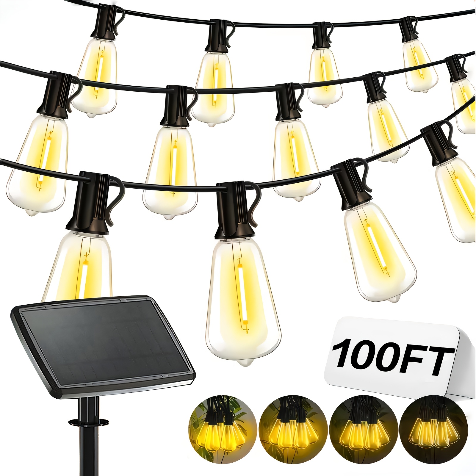 Solar Lights Outdoor, 100ft Pa - مراجعة Christmas Lights Outdoor وسعره