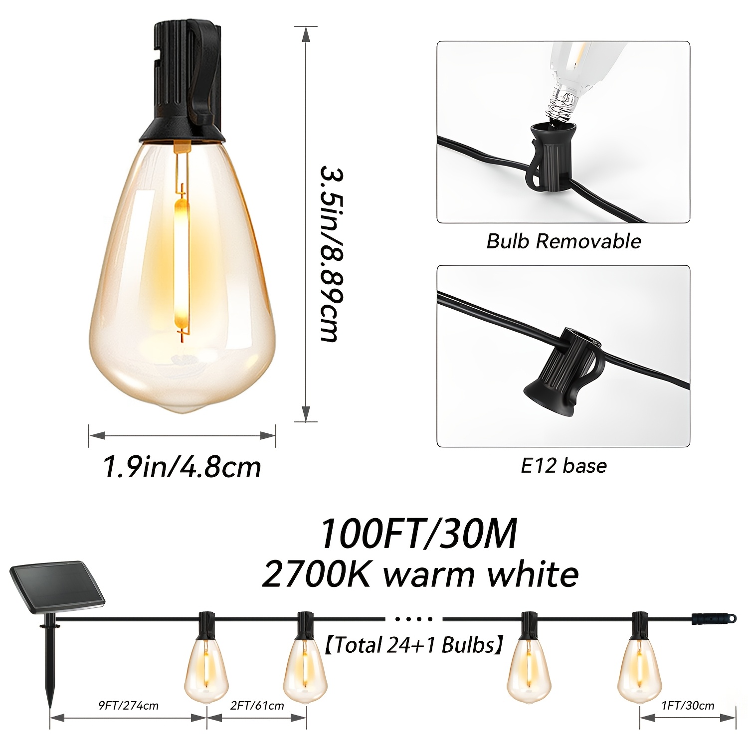 Solar Lights Outdoor, 100ft Pa - مراجعة Christmas Lights Outdoor وسعره