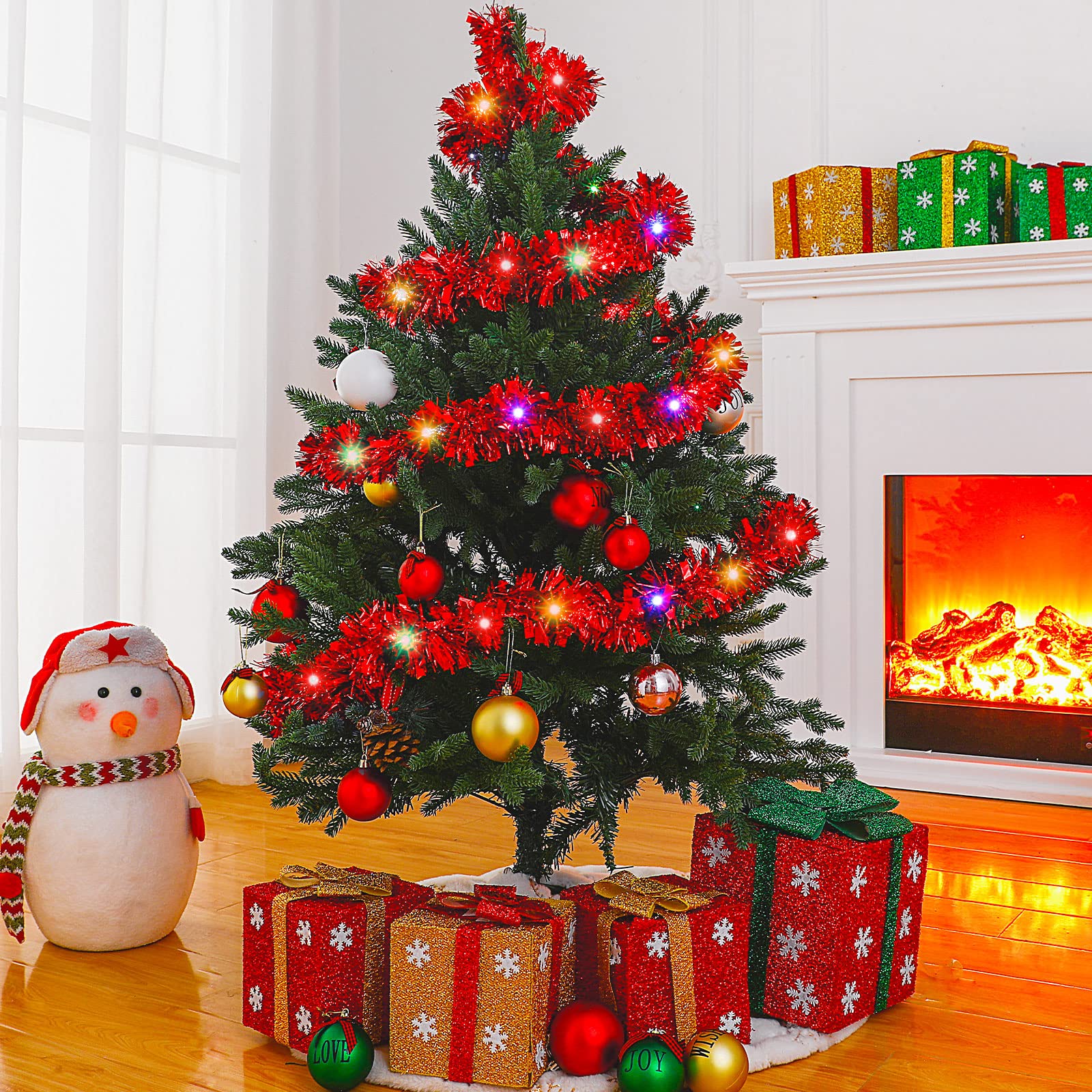 1/3pcs 5M Christmas Tinsel Gar - مراجعة Tinsel Garland Decoration وسعره