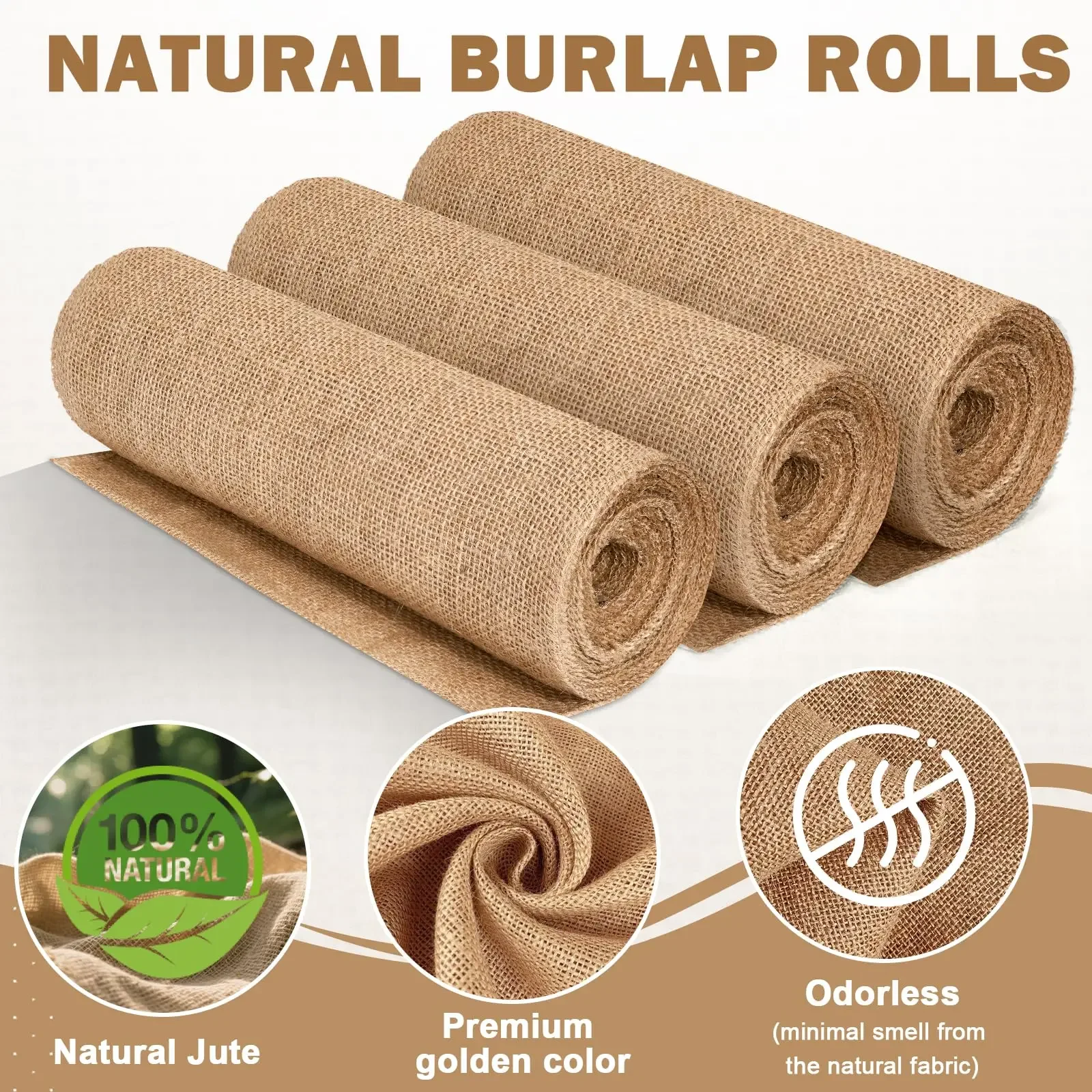 New Desig Beige Burlap Roll 30 - مراجعة Christmas Table Runner وسعره