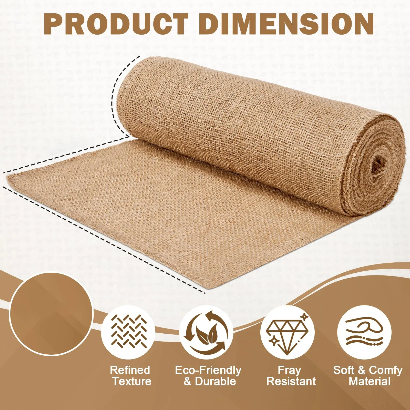 New Desig Beige Burlap Roll 30 - مراجعة Christmas Table Runner وسعره