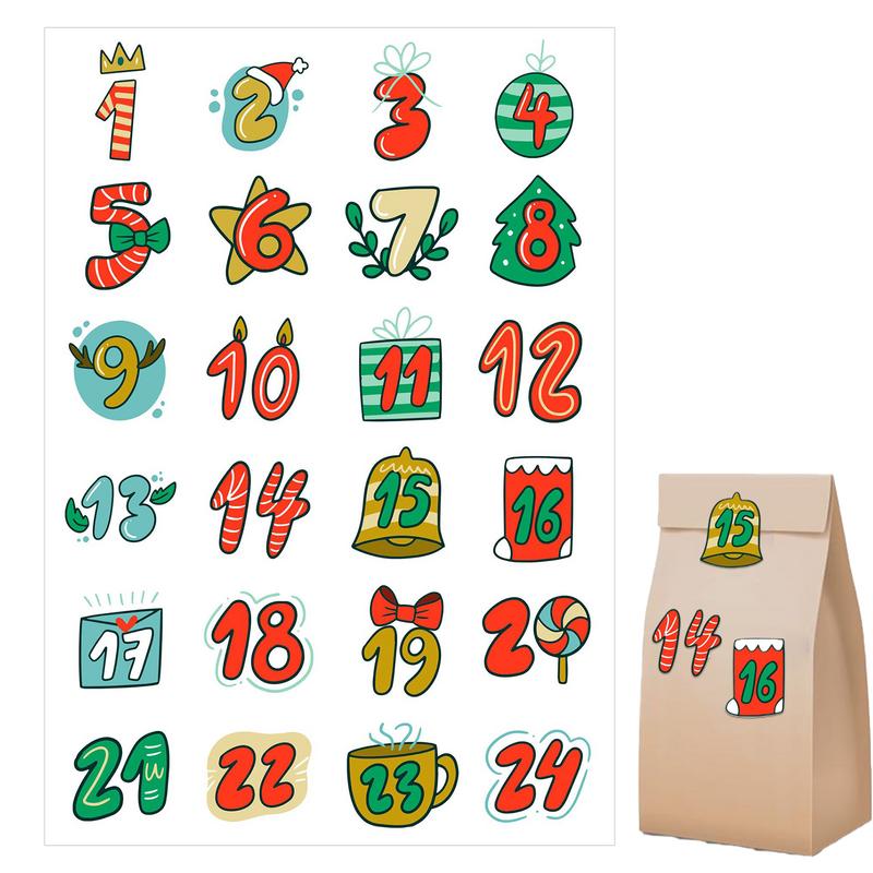 Merry Christmas Stickers Adven - مراجعة Advent Calendar Gift وسعره