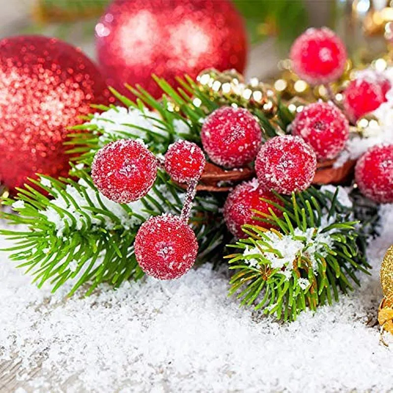 Artificial Frosted Holly Berri - مراجعة Christmas Wreath Fake وسعره