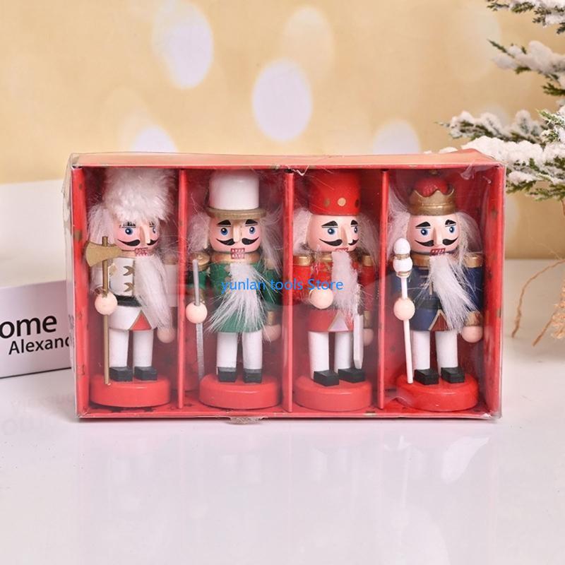 50LB 4Pcs Wooden Nutcracker Ki - مراجعة Nutcracker Figurine وسعره