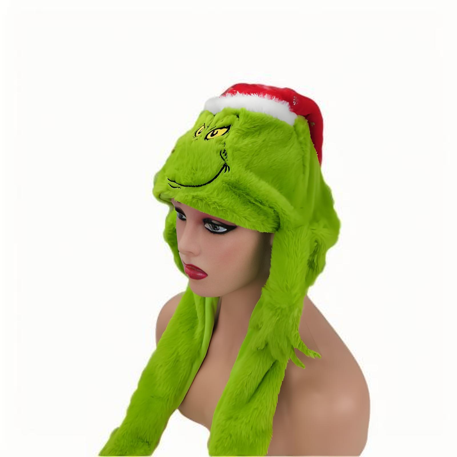 Plush Grincese Hat Cap Scarf C - مراجعة Santa Hat Plush وسعره