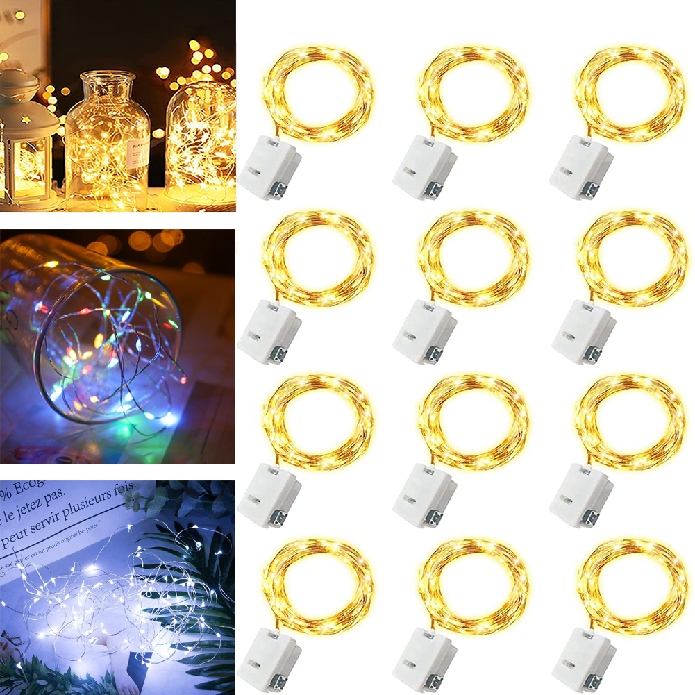 12PCS LED String Lights with 3 - مراجعة Led Fairy String Lights وسعره