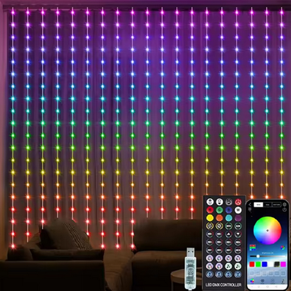 3M RGB Smart LED Curtain Light - مراجعة Led Fairy String Lights وسعره