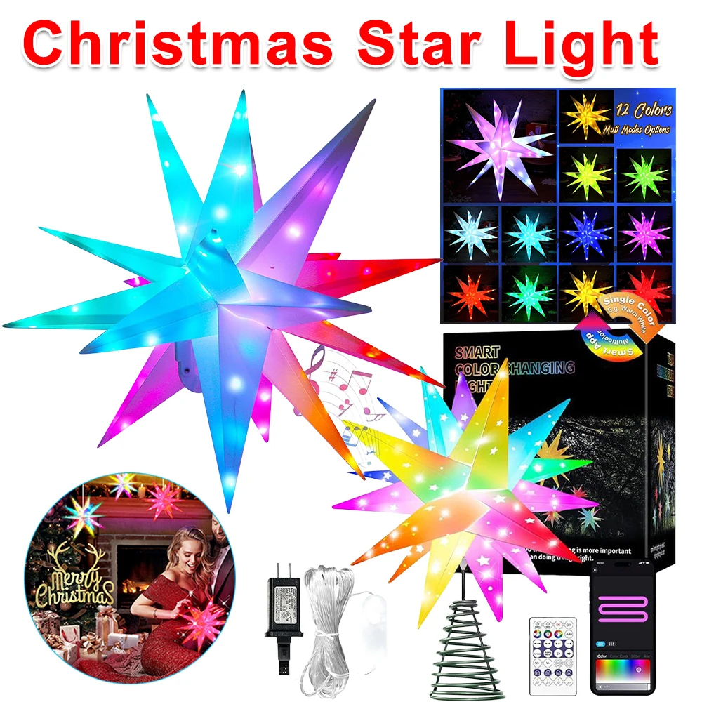 25/40/50/60CM Christmas Star L - مراجعة Star Tree Topper وسعره