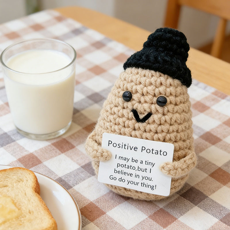 Cute Positive Potato Crochet D - مراجعة Santa Hat Plush وسعره