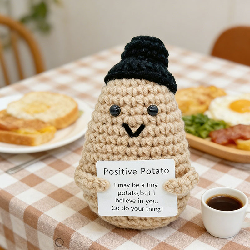 Cute Positive Potato Crochet D - مراجعة Santa Hat Plush وسعره