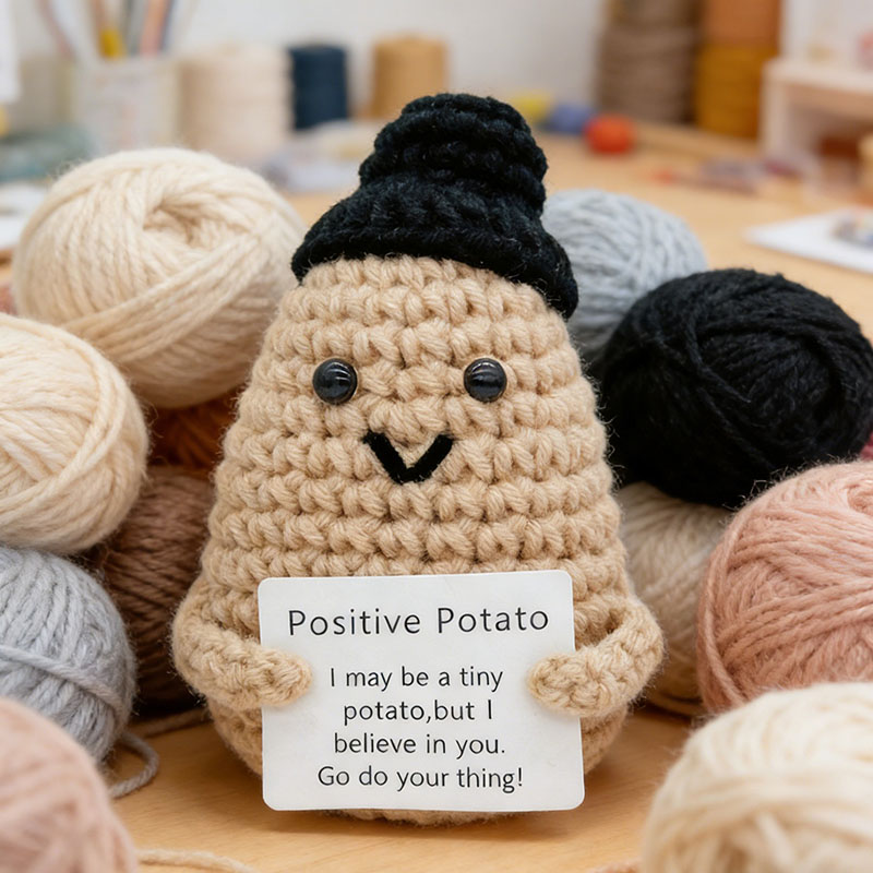 Cute Positive Potato Crochet D - مراجعة Santa Hat Plush وسعره