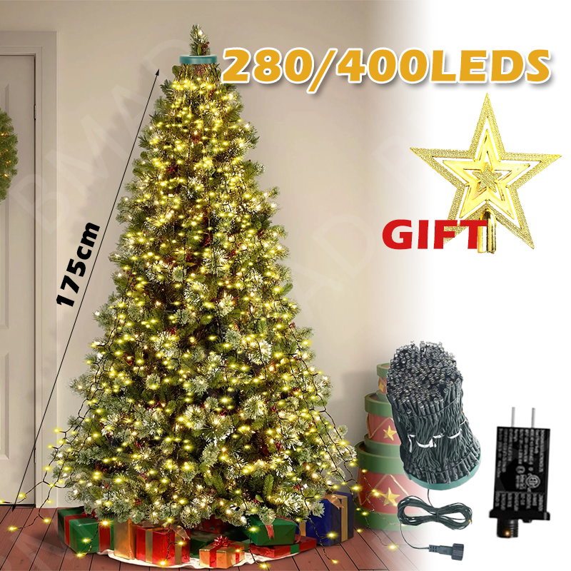 Christmas Tree Waterfall Light - مراجعة Star Tree Topper وسعره