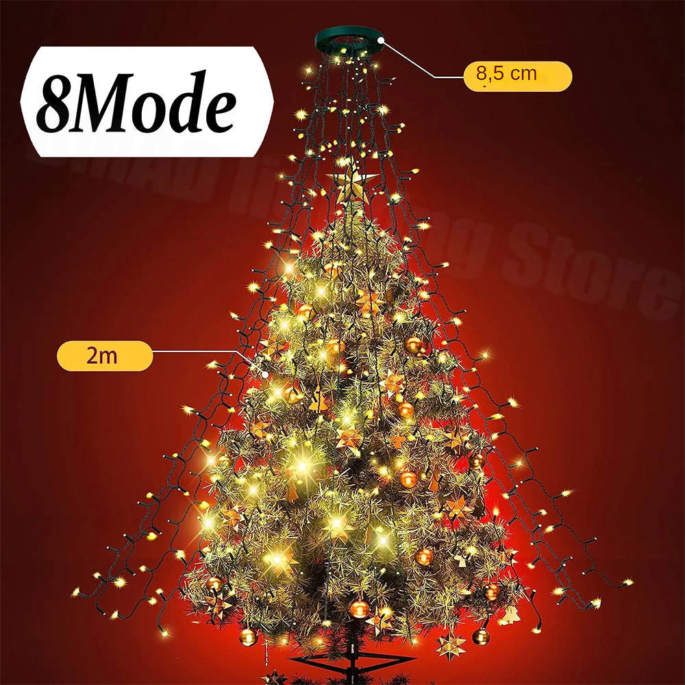 Christmas Tree Waterfall Light - مراجعة Star Tree Topper وسعره