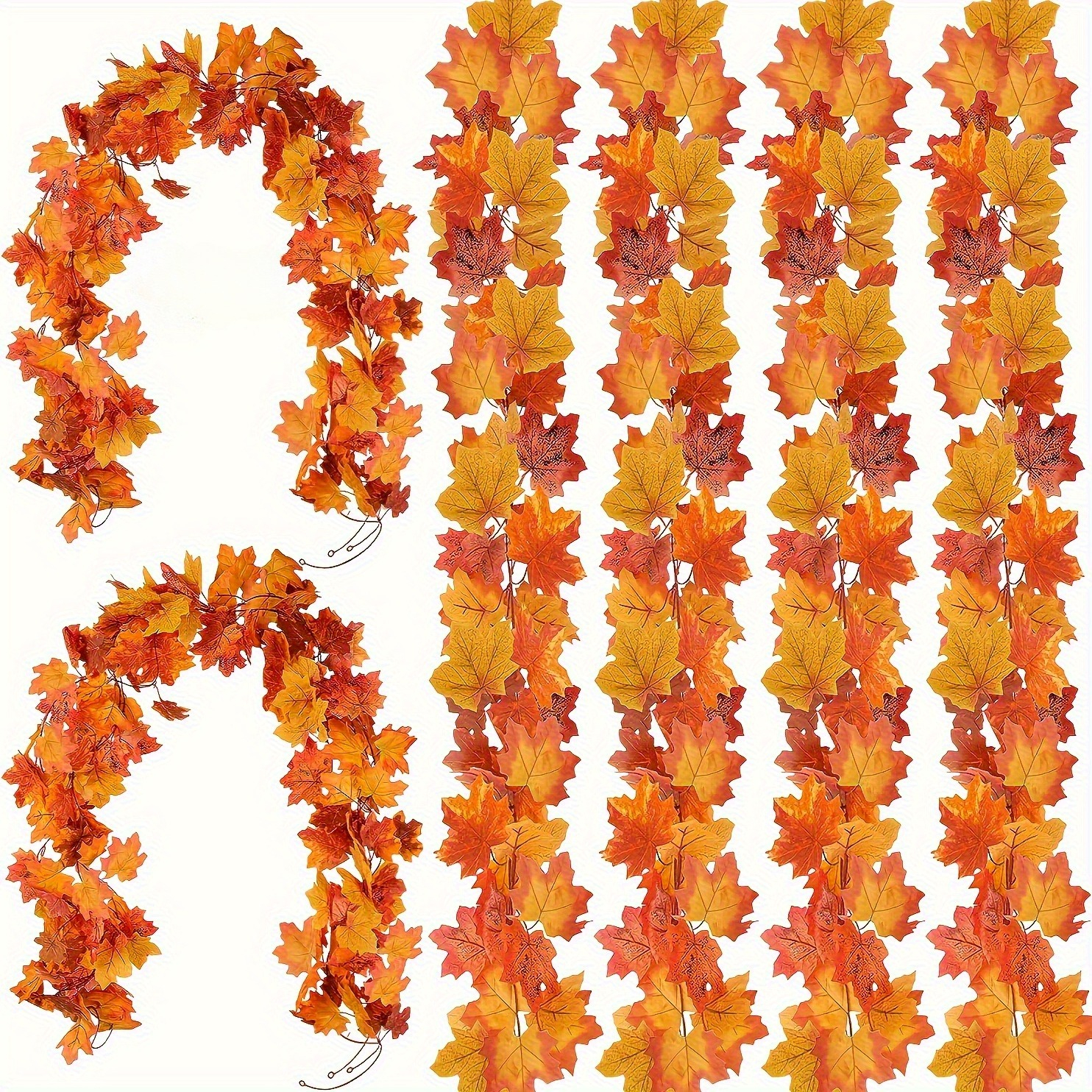 100CM Autumn Artificial Maple  - مراجعة Christmas Wreath Fake وسعره