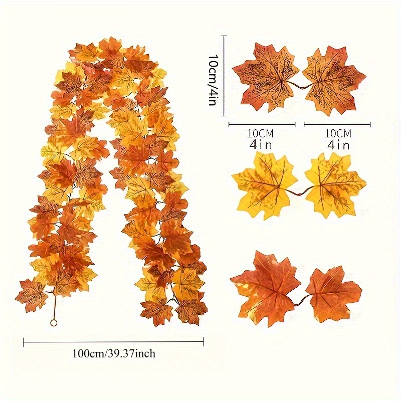 100CM Autumn Artificial Maple  - مراجعة Christmas Wreath Fake وسعره