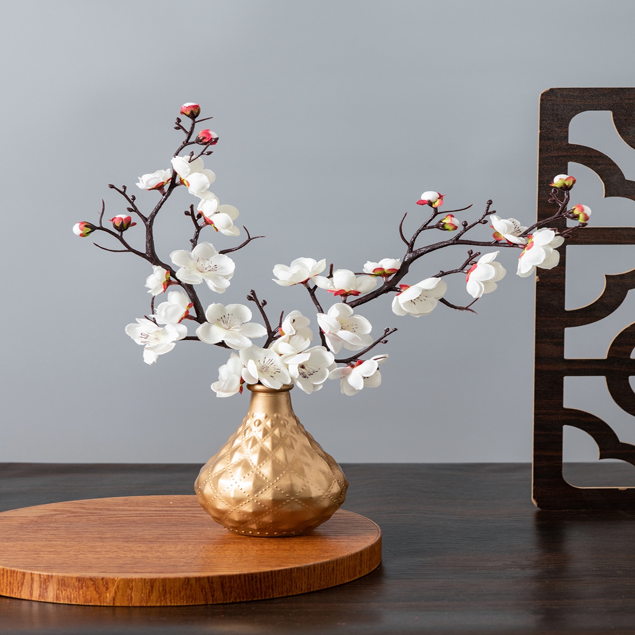 Artificial Flower Spring Plum  - مراجعة Christmas Wreath Fake وسعره