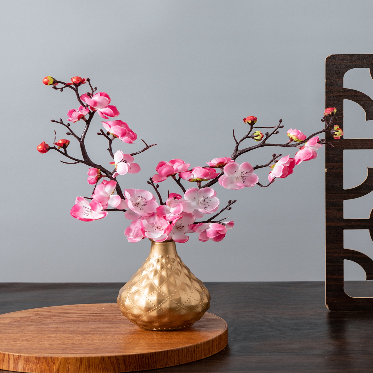 Artificial Flower Spring Plum  - مراجعة Christmas Wreath Fake وسعره