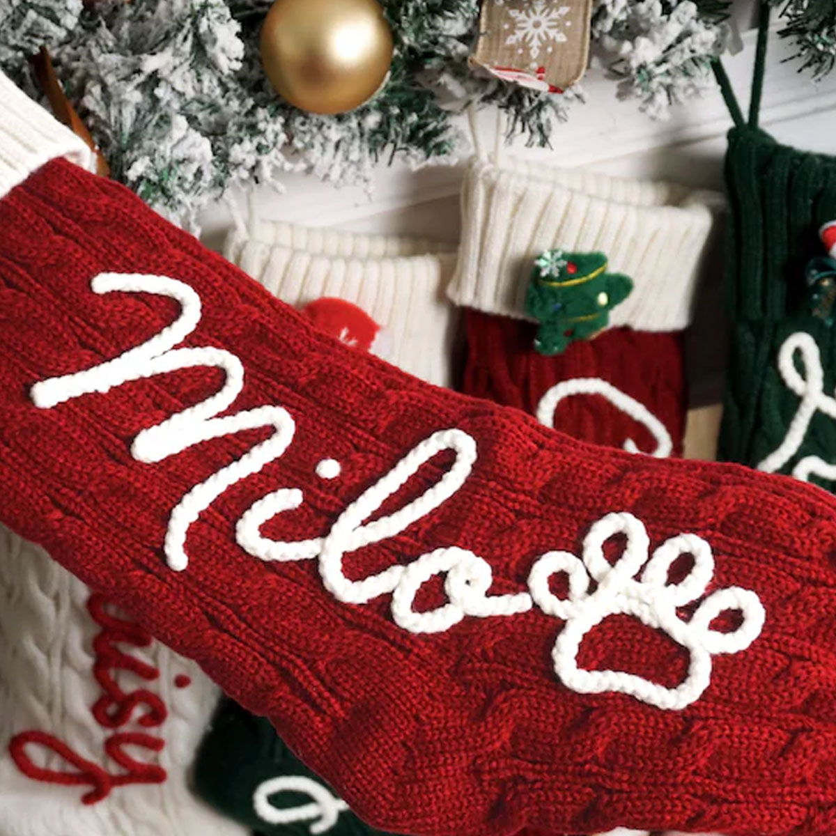 1PC Christmas decorative stock - مراجعة Christmas Stocking Hanging وسعره