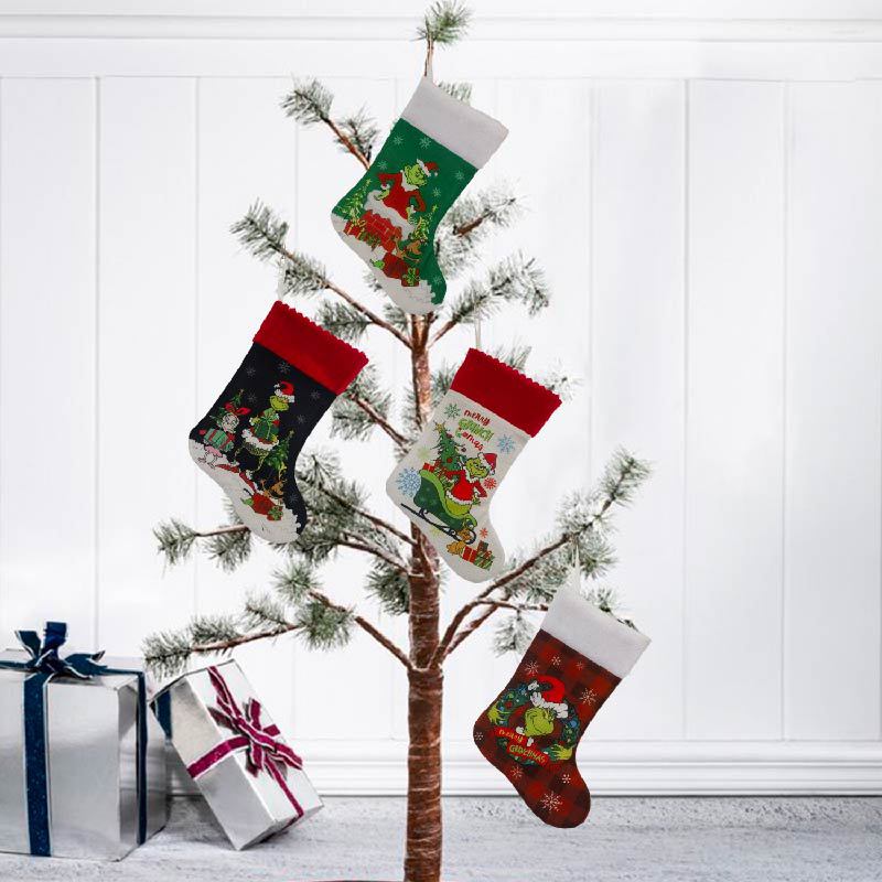 Christmas Stocking Grinch Sock - مراجعة Christmas Stocking Hanging وسعره