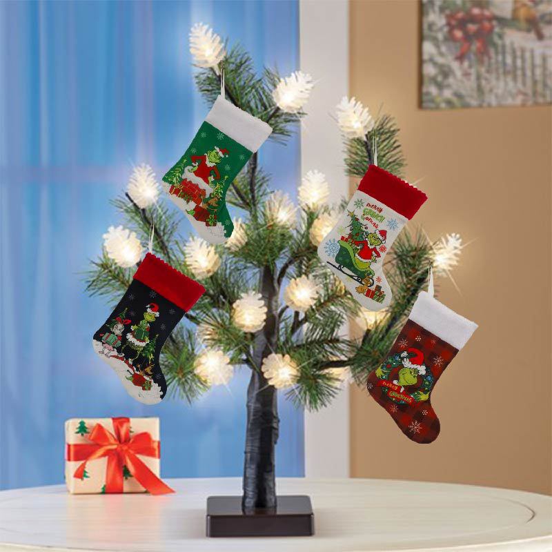 Christmas Stocking Grinch Sock - مراجعة Christmas Stocking Hanging وسعره