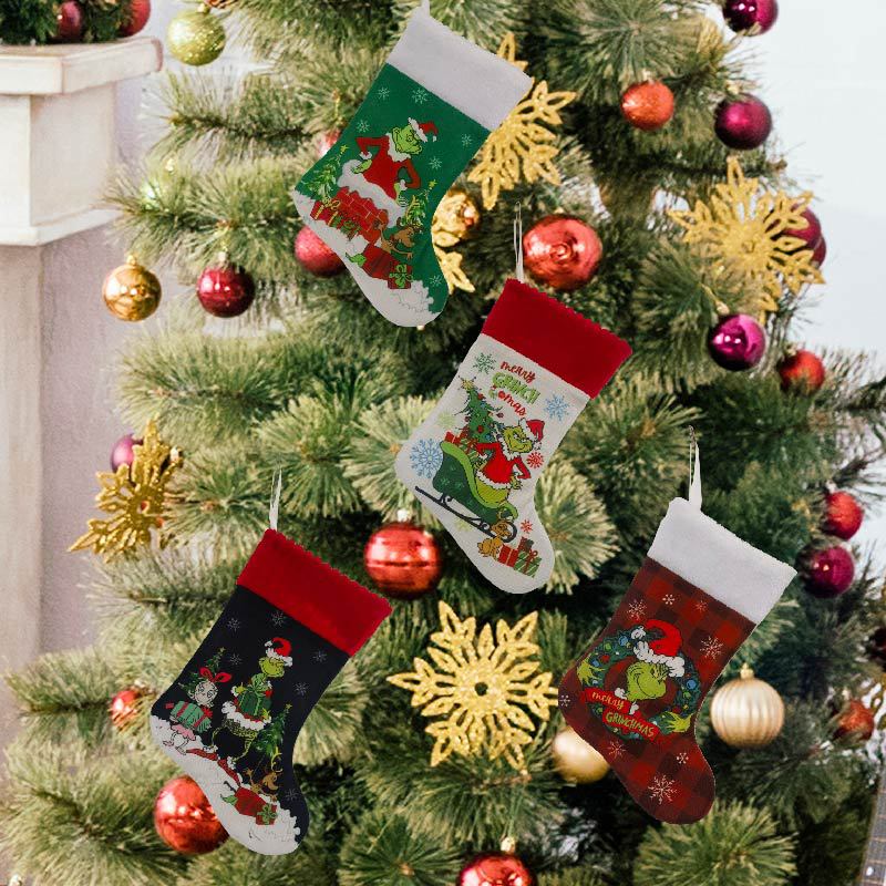 Christmas Stocking Grinch Sock - مراجعة Christmas Stocking Hanging وسعره