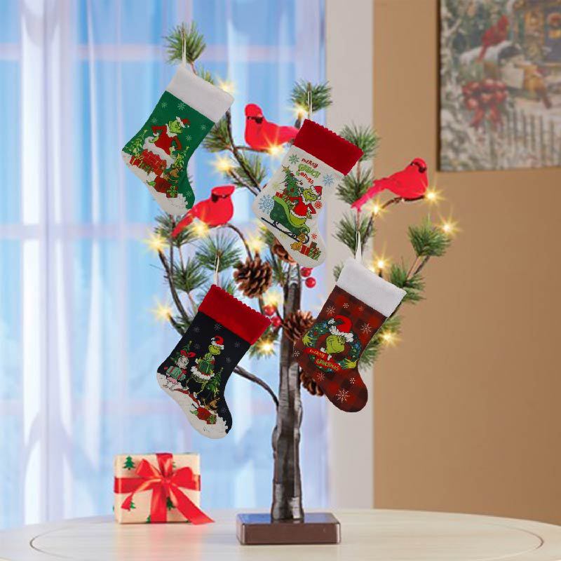 Christmas Stocking Grinch Sock - مراجعة Christmas Stocking Hanging وسعره