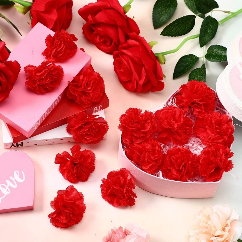 10/20Pcs Rose Artificial Flowe - مراجعة Christmas Wreath Fake وسعره