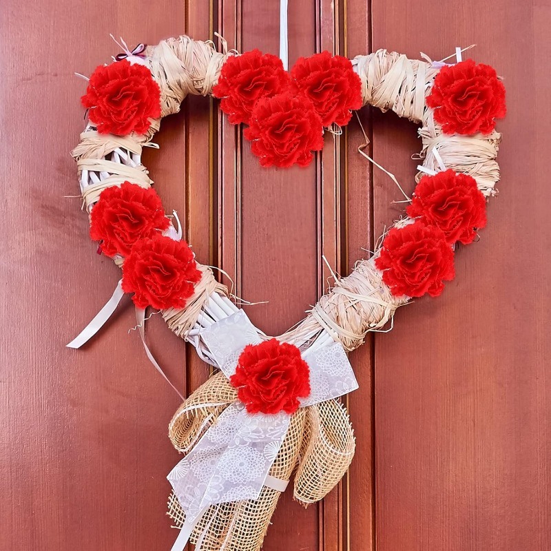 10/20Pcs Rose Artificial Flowe - مراجعة Christmas Wreath Fake وسعره