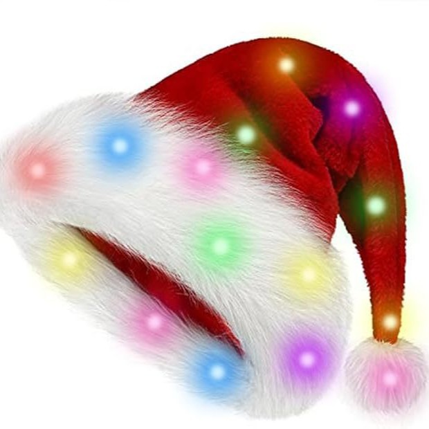 Christmas hat LED light plush  - مراجعة Santa Hat Plush وسعره