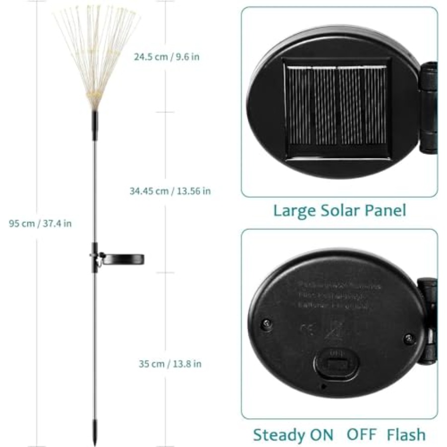 Solar Firework Lights, Lightin - مراجعة Christmas Lights Outdoor وسعره
