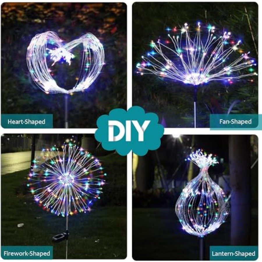 Solar Firework Lights, Lightin - مراجعة Christmas Lights Outdoor وسعره