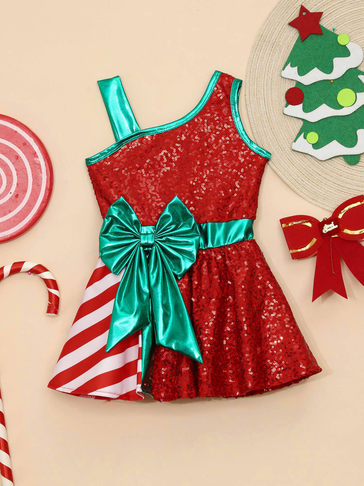 Kids Girls Christmas Party Dre - مراجعة Elf Costume Christmas وسعره